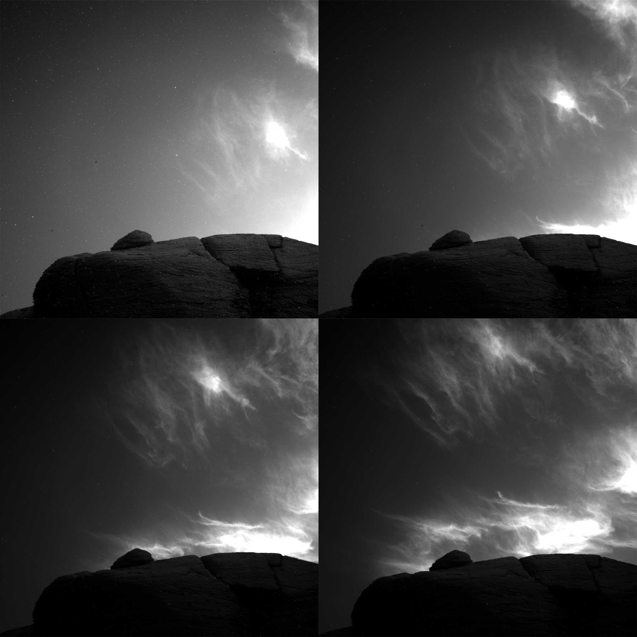 Cirrus clouds observed in the atmosphere of Mars | Sol 3072: Right Navigation Camera